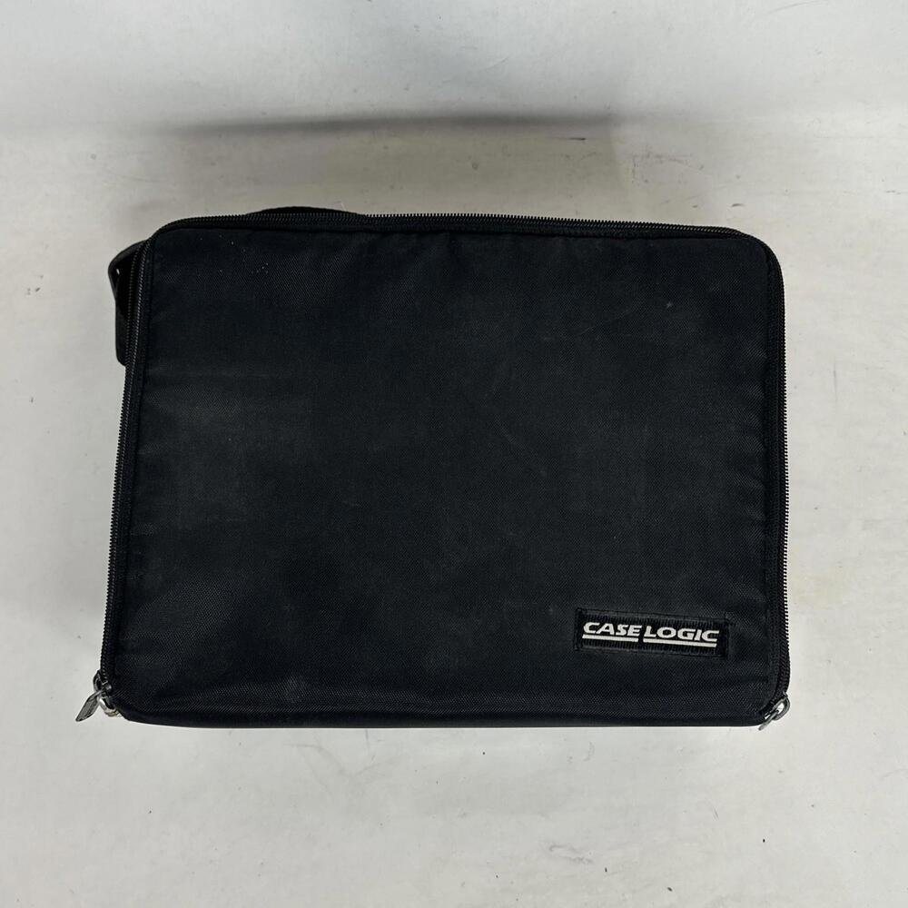 Vintage Case Logic 30 CD Carrying Case Storage W/ Strap Blue Case Logic Logo VTG